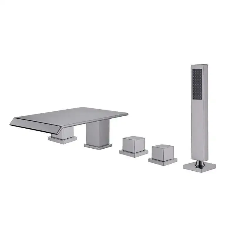 hudor-moderna-robinet-baignoire-sur-plage-nickel-bross image 1