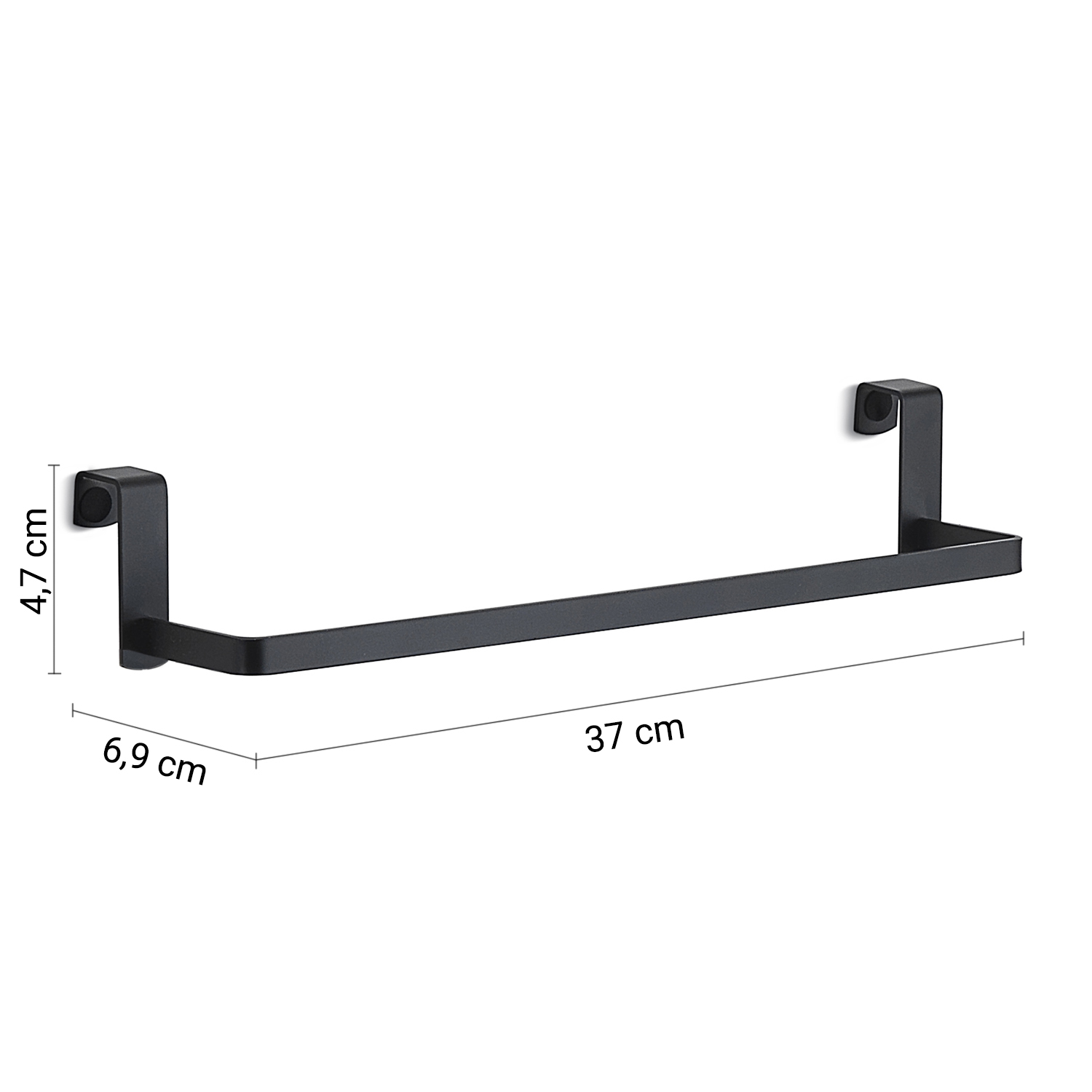 gedy-tosca-porte-serviettes-porte-noir-mat image 2