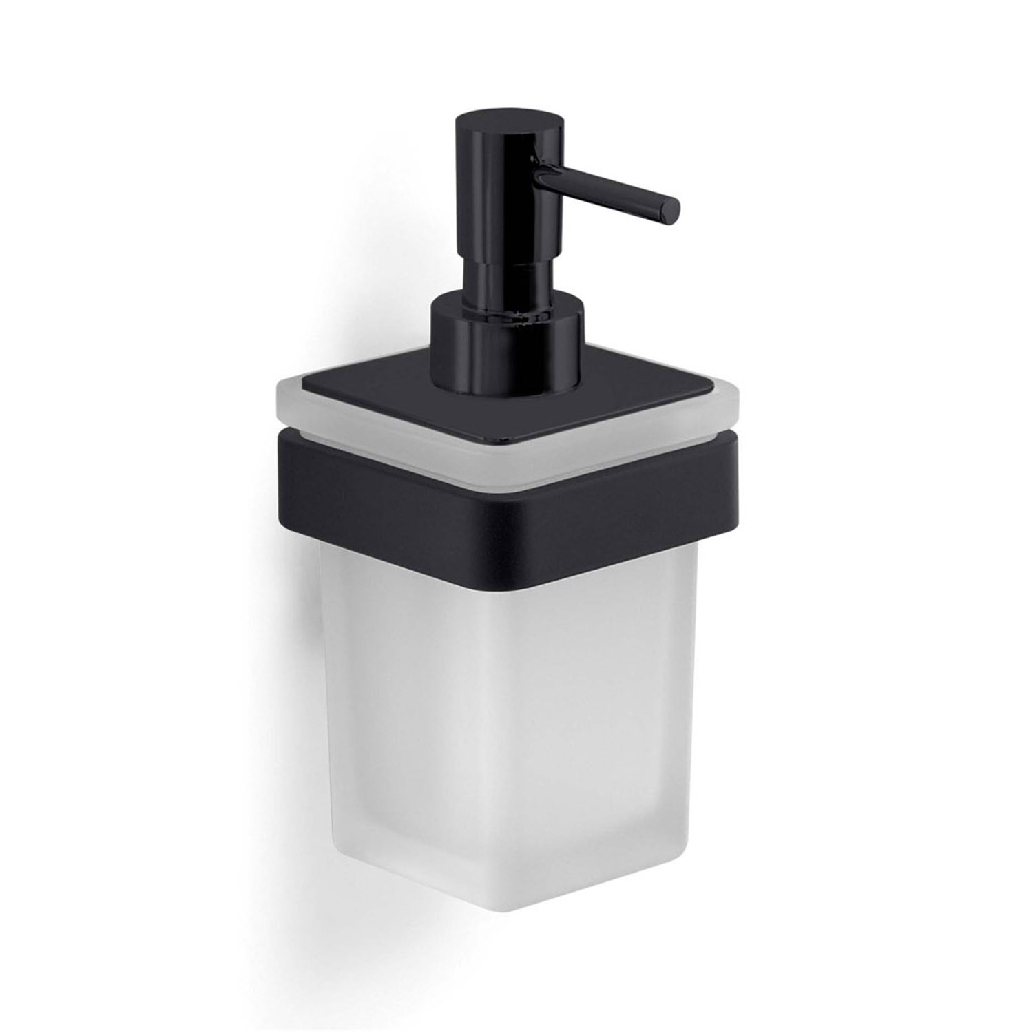 gedy-samoa-distributeur-savon-noir-mat-pompe-salle-de-bain image 1