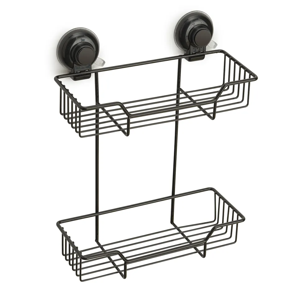 gedy-hot-panier-douche-double-fil-noir-mat image 1