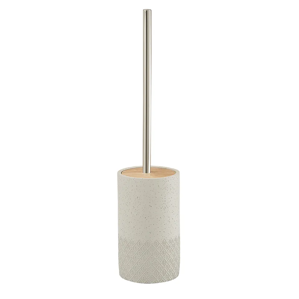 gedy-afrodite-brosse-wc-gris-poser-avec-pot image 1