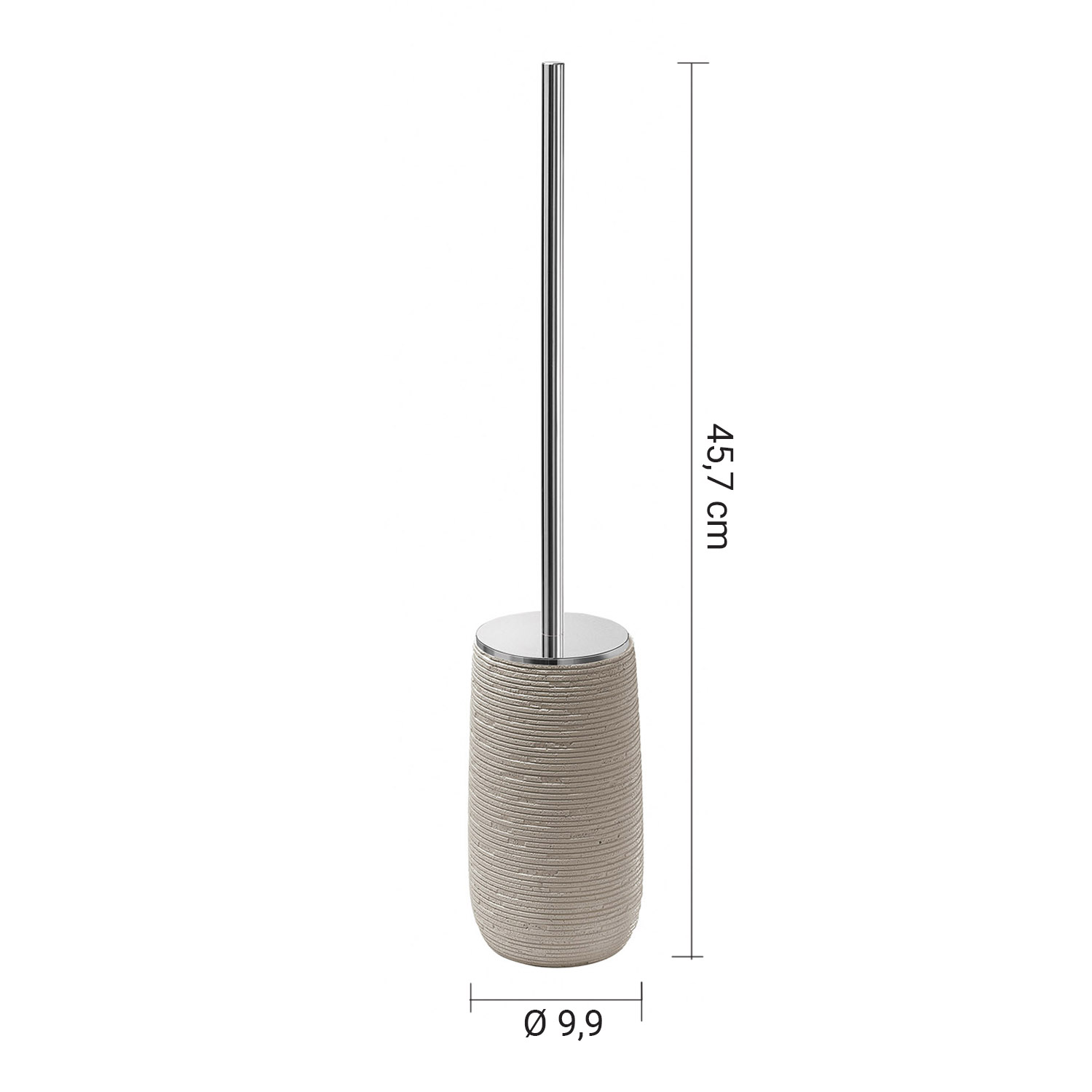 gedy-gemini-porte-brosse-wc-gris-tourterelle image 2