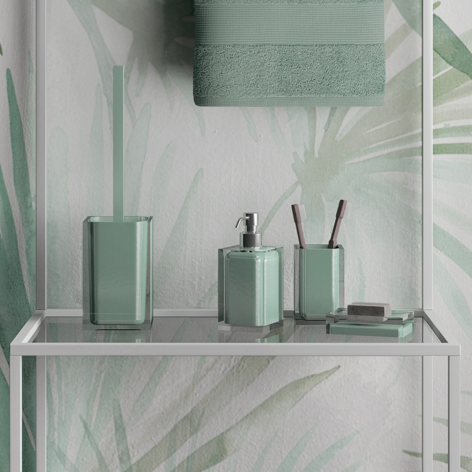 gedy-rainbow-porte-brosse-dents-menthe-verte image 3