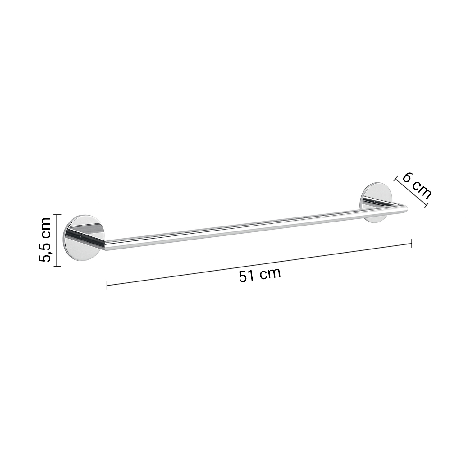 gedy-gea-porte-serviettes-50-cm-chrome-mural image 2