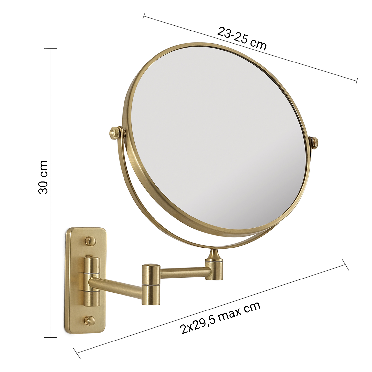 gedy-gaia-miroir-grossissant-sur-pied-or-mat image 2