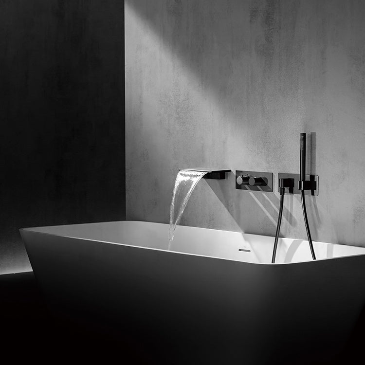 hudor-pernesse-robinet-baignoire-mural-cascade-gunmetal image 2
