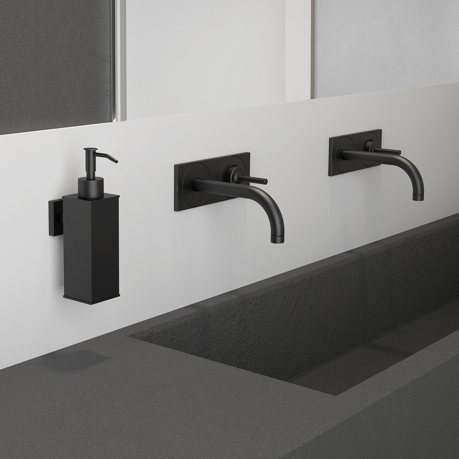 gedy-seal-distributeur-de-savon-noir-mat image 3
