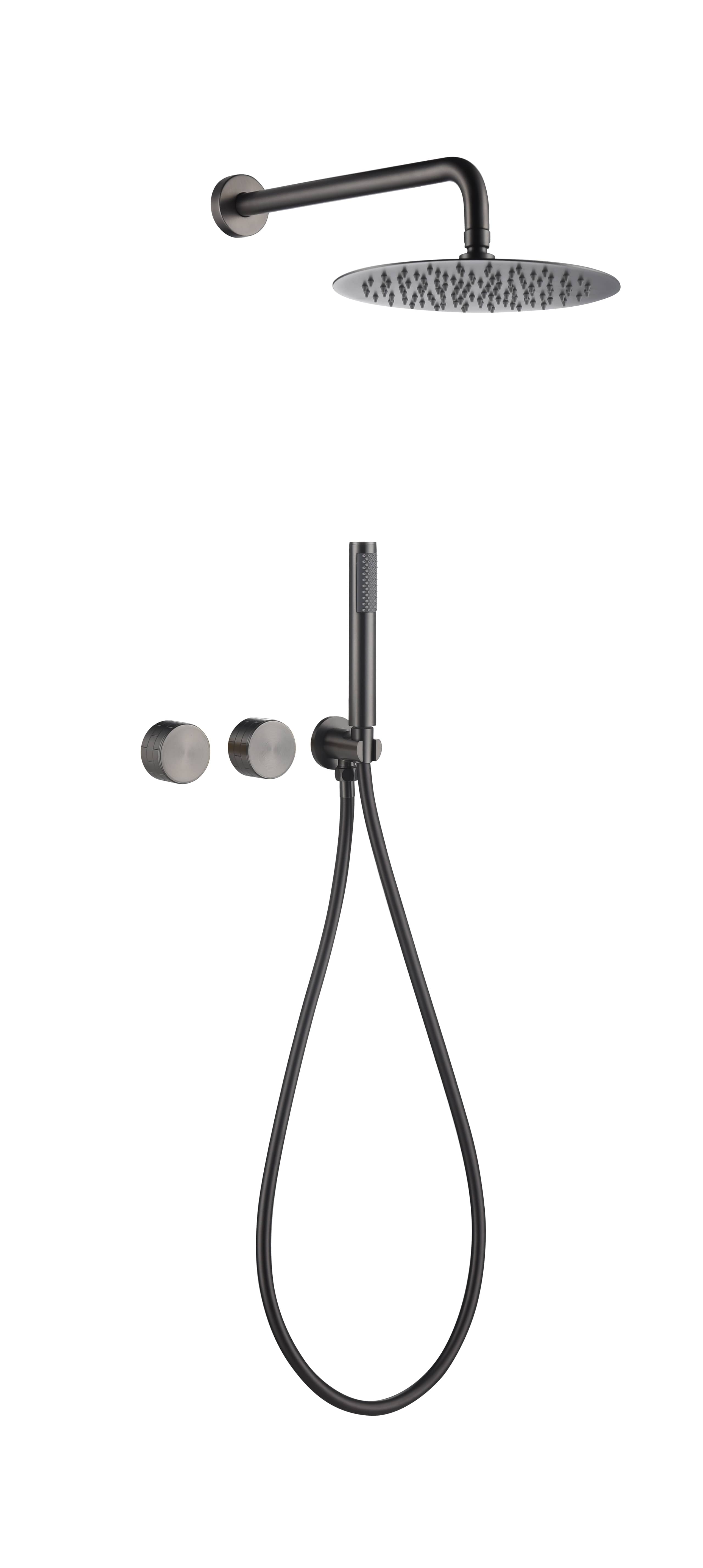 hudor-permesse-sc64-douche-encastr-e-gun-metal-400-mm image 1