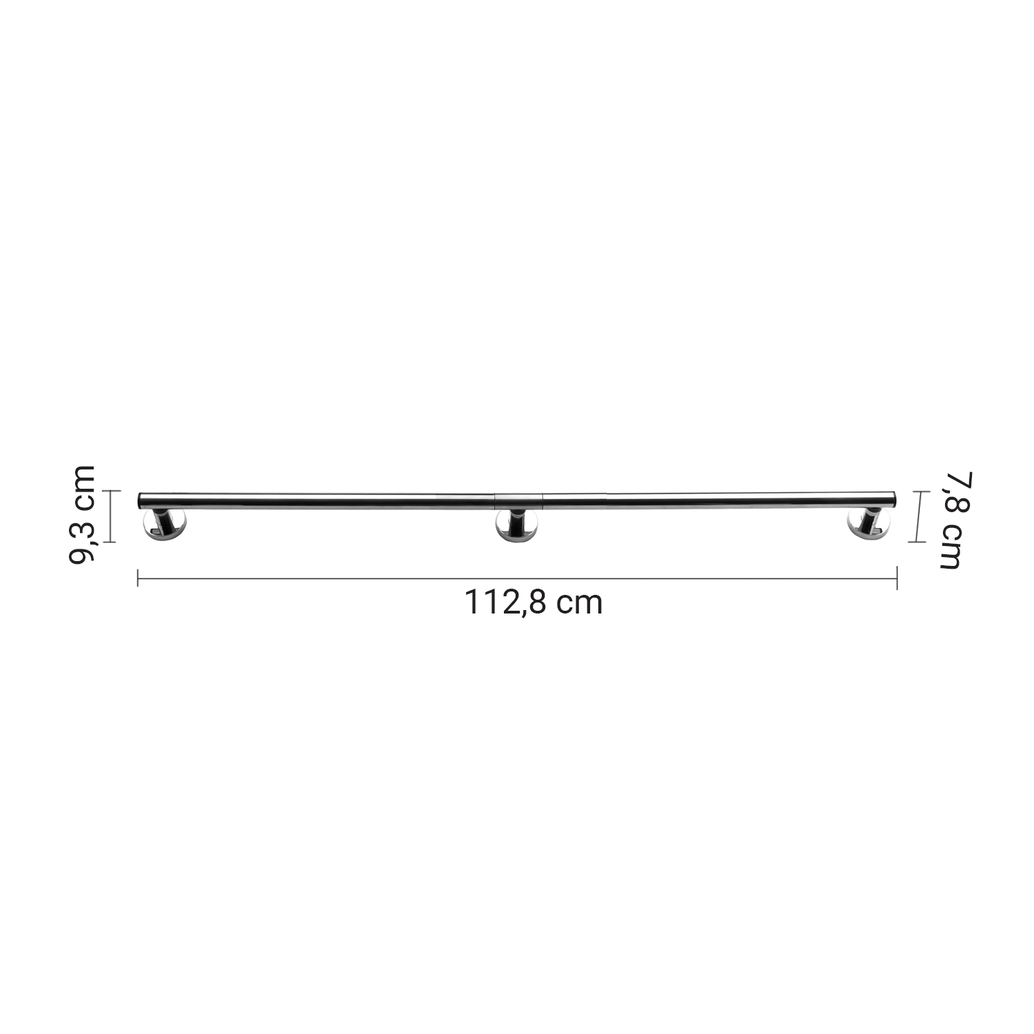 gedy-prima-classe-main-courante-murale-112-cm-chrome image 2