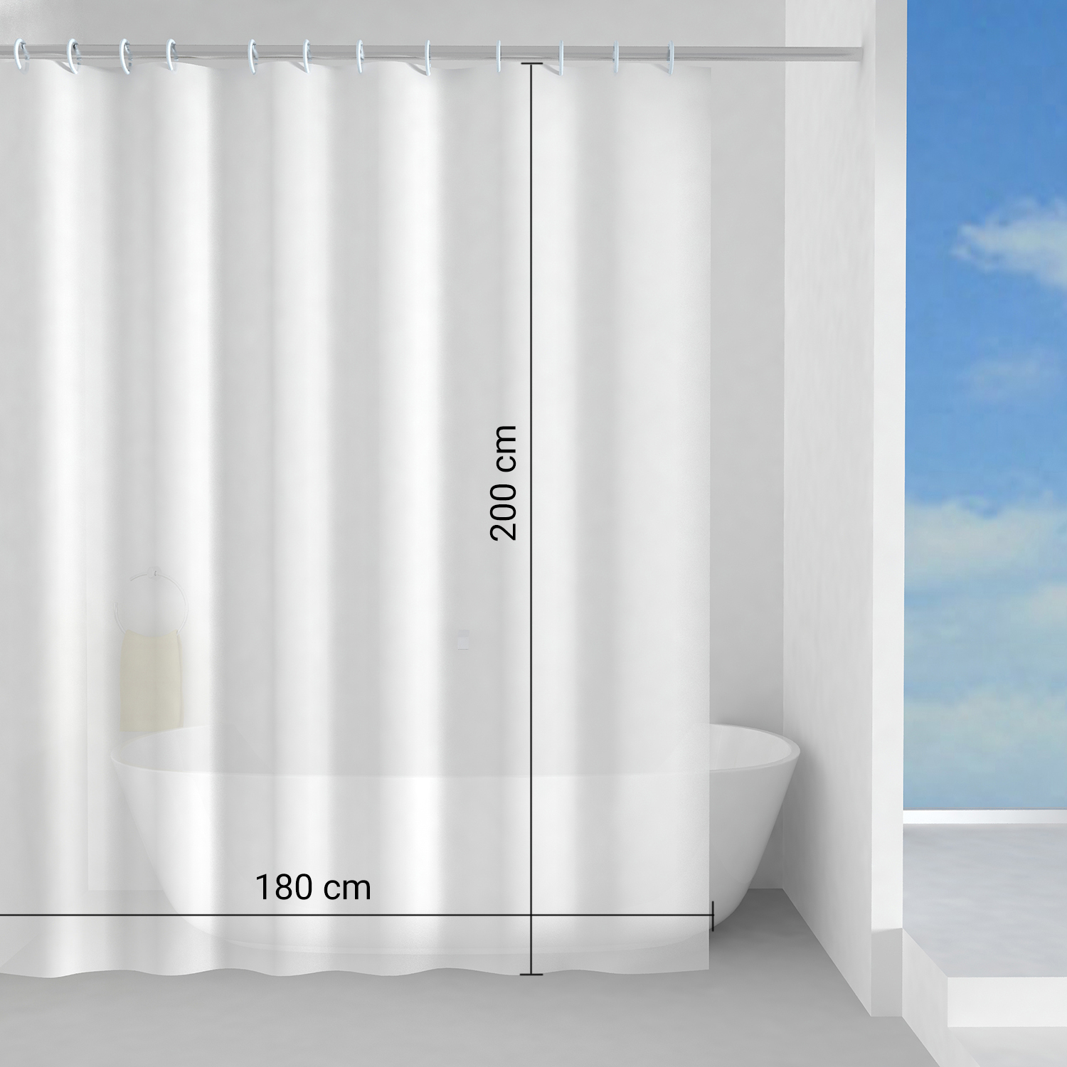 gedy-vaniglia-rideau-de-douche-180x200-cm-blanc image 2