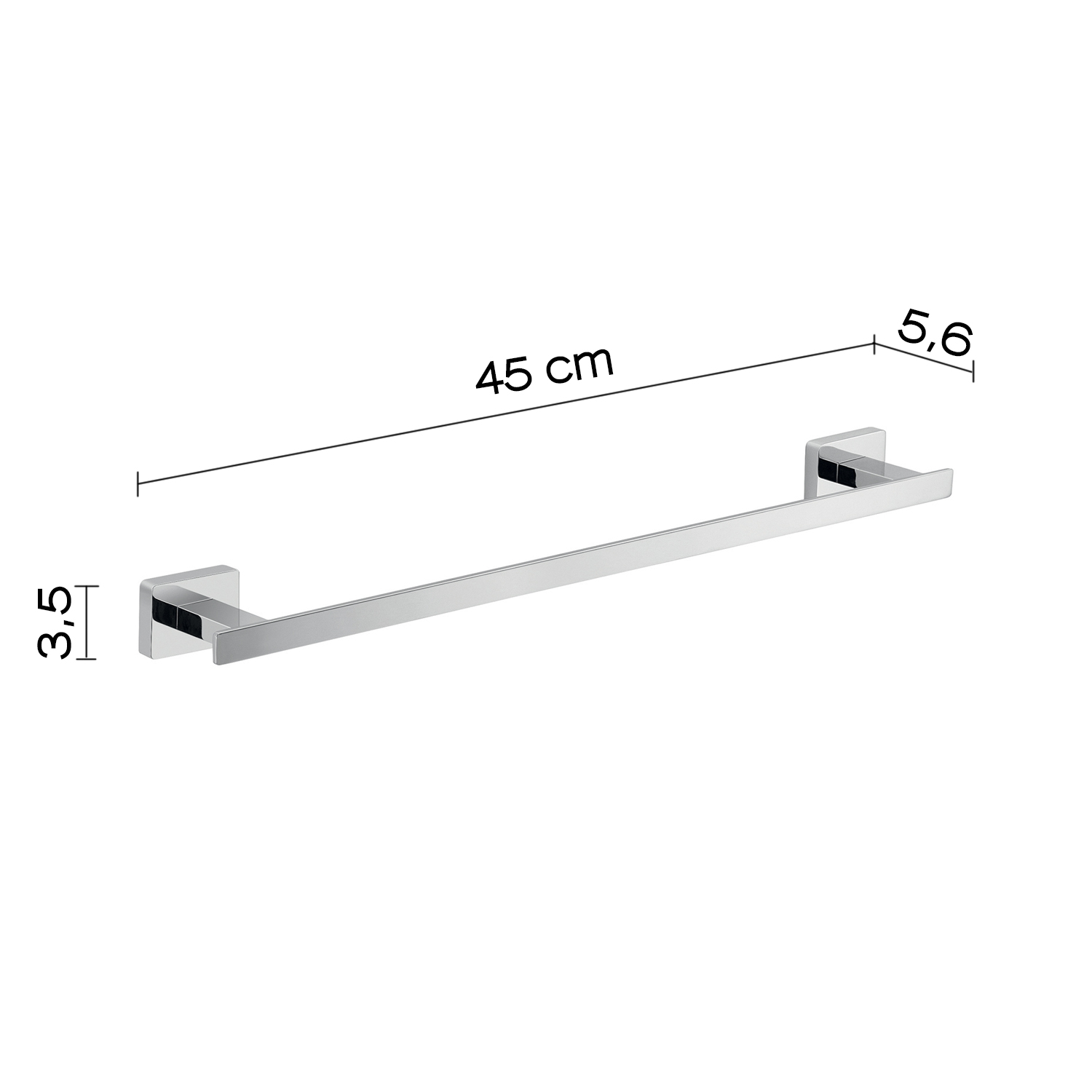 gedy-atena-porte-serviette-45-cm-chrome image 2