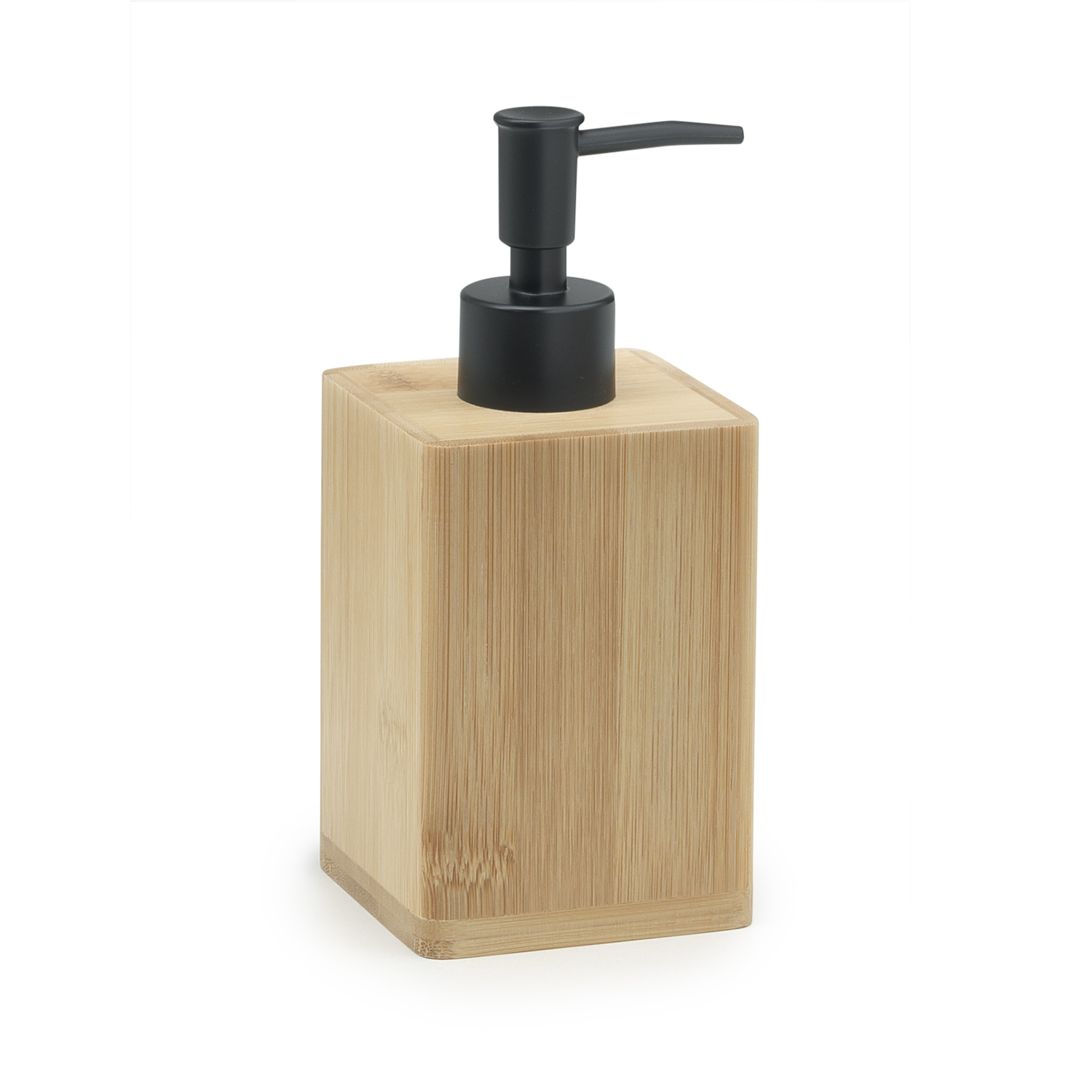 gedy-bonnie-bamboom-distributeur-savon-naturel-noir-mat image 1