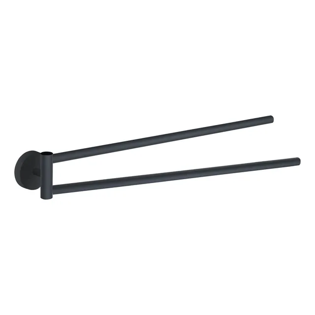 gedy-eros-porte-serviettes-r-glable-noir-mat image 1