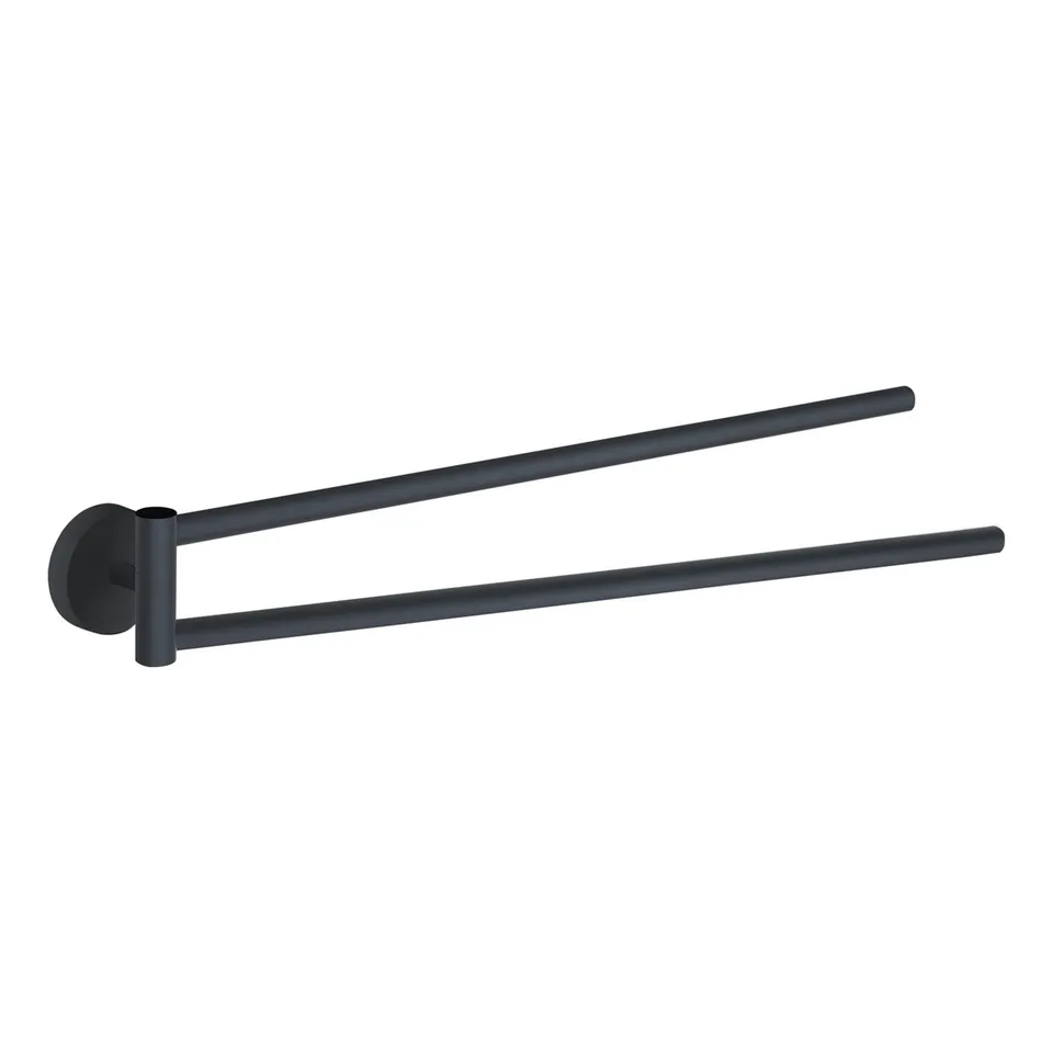 gedy-eros-porte-serviettes-r-glable-noir-mat image 1