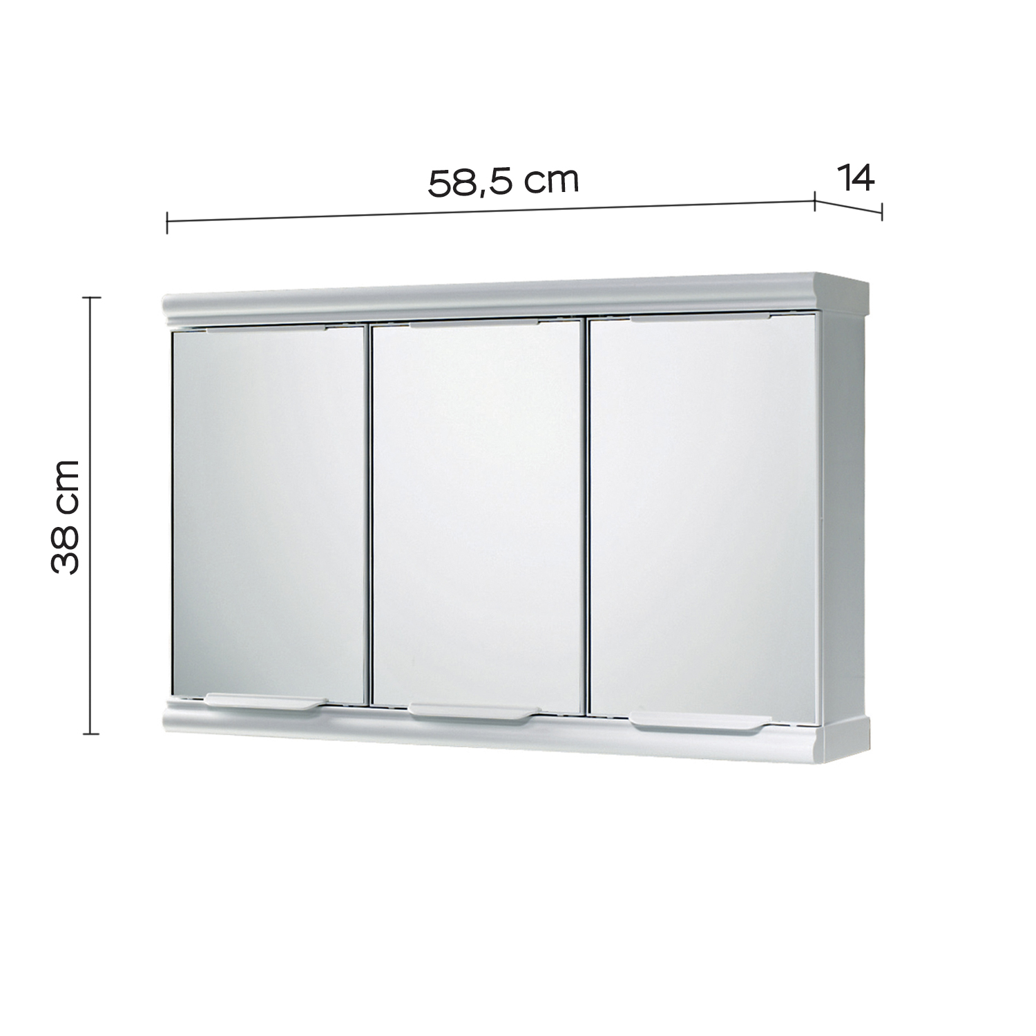 gedy-princess-meuble-miroir-58x38-cm-blanc image 2