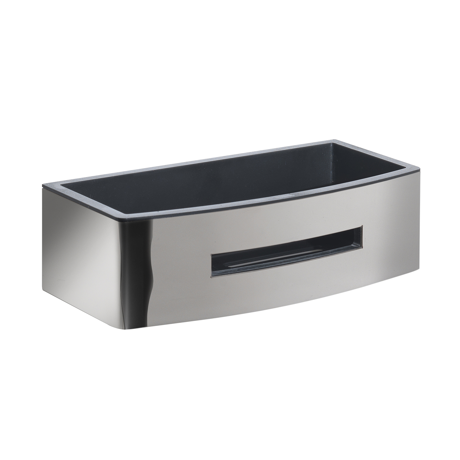 gedy-poseidon-porte-objet-douche-noir-poli image 1