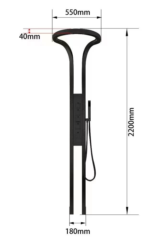 hudor-pernesse-0005-colonne-douche-gunmetal-2200-mm image 3