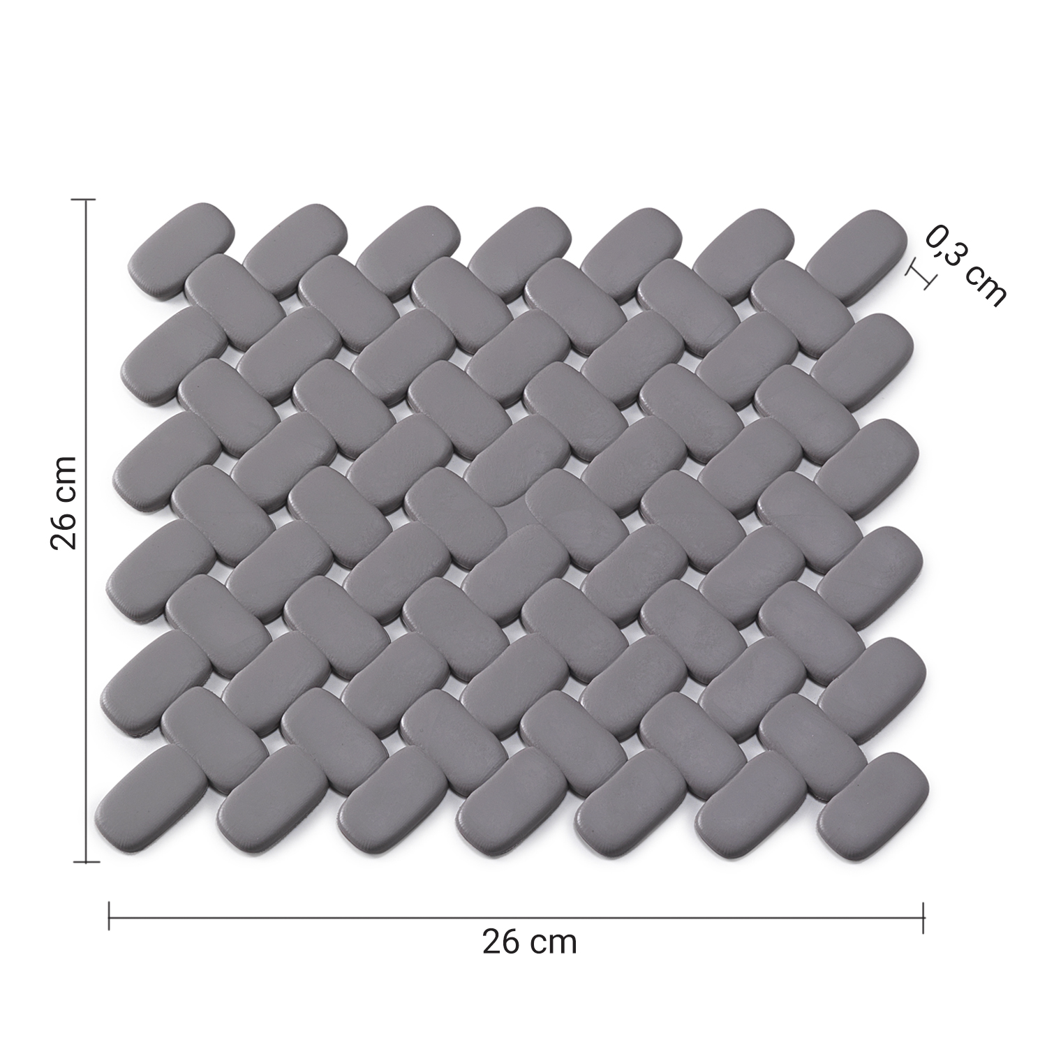 gedy-bricks-tapis-vier-26x26-cm-gris image 2