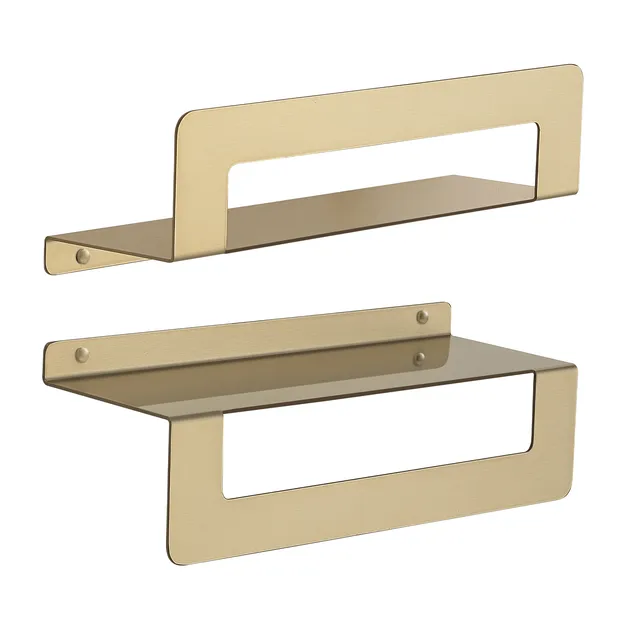 gedy-cleo-panier-douche-or-mat-serviettes image 1