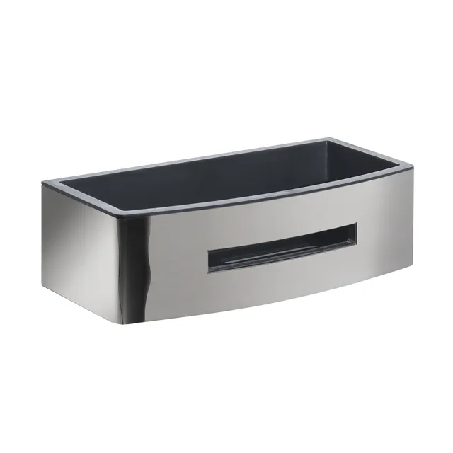 gedy-poseidon-porte-objet-douche-noir-poli image 1