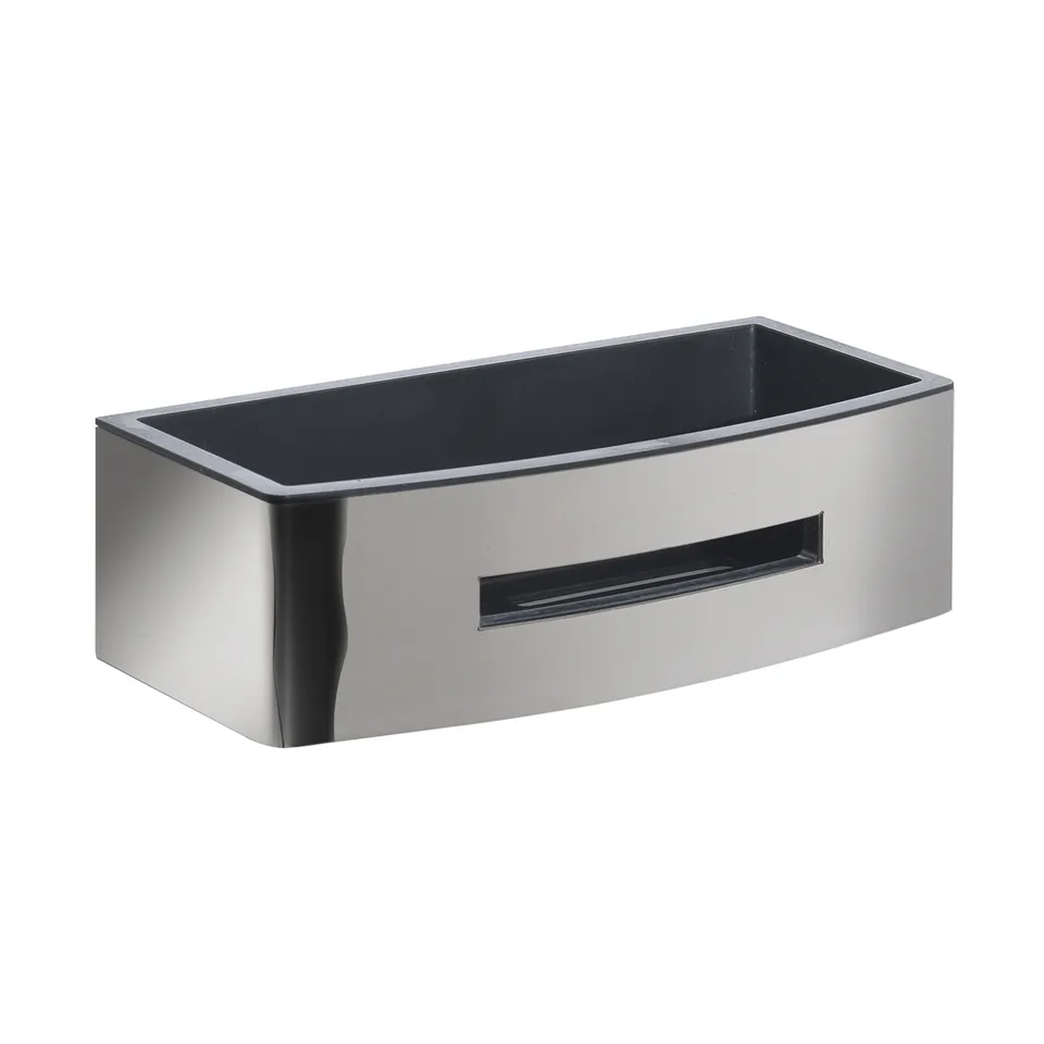 gedy-poseidon-porte-objet-douche-noir-poli image 1