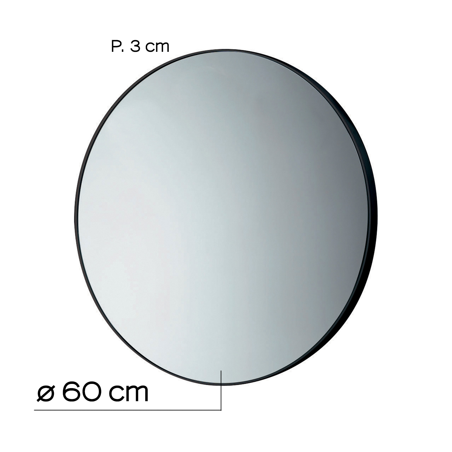 gedy-6000-miroir-rond-60-cm-cadre-noir image 2