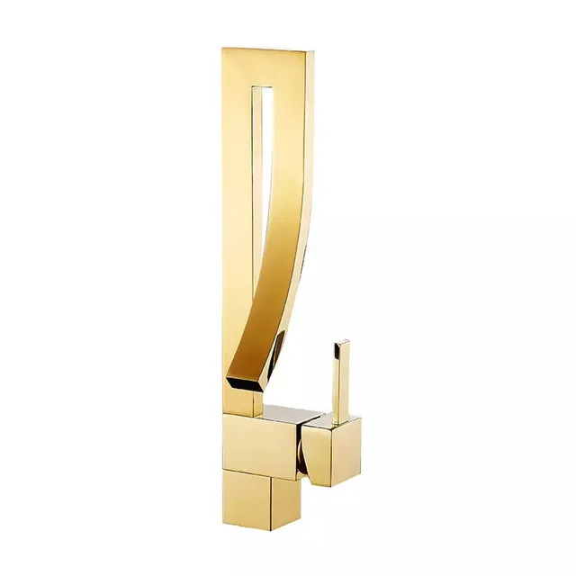 hudor-halys-robinet-lavabo-dor-bross-monobloc-laiton image 1