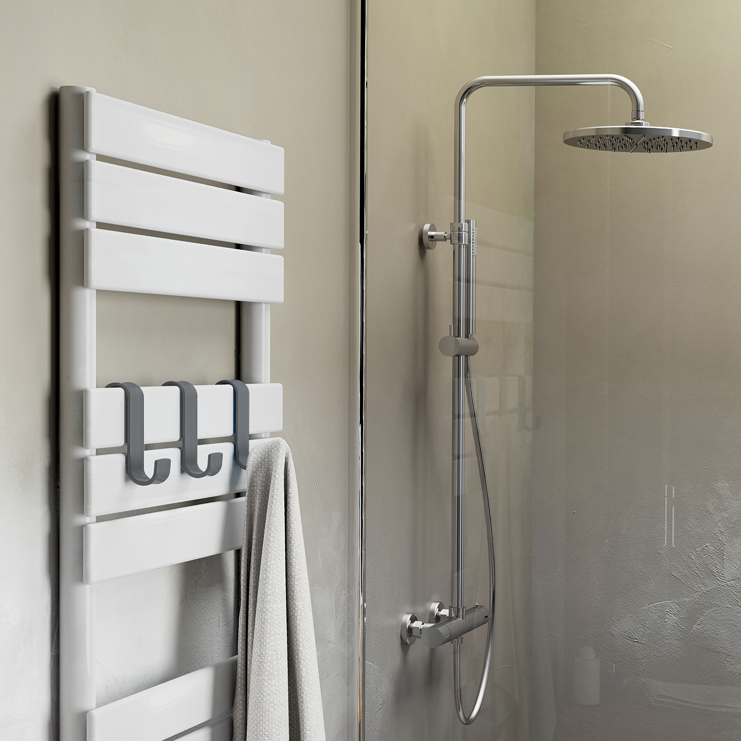 gedy-merlino-crochets-radiateur-salle-de-bain-gris-tourterelle image 3