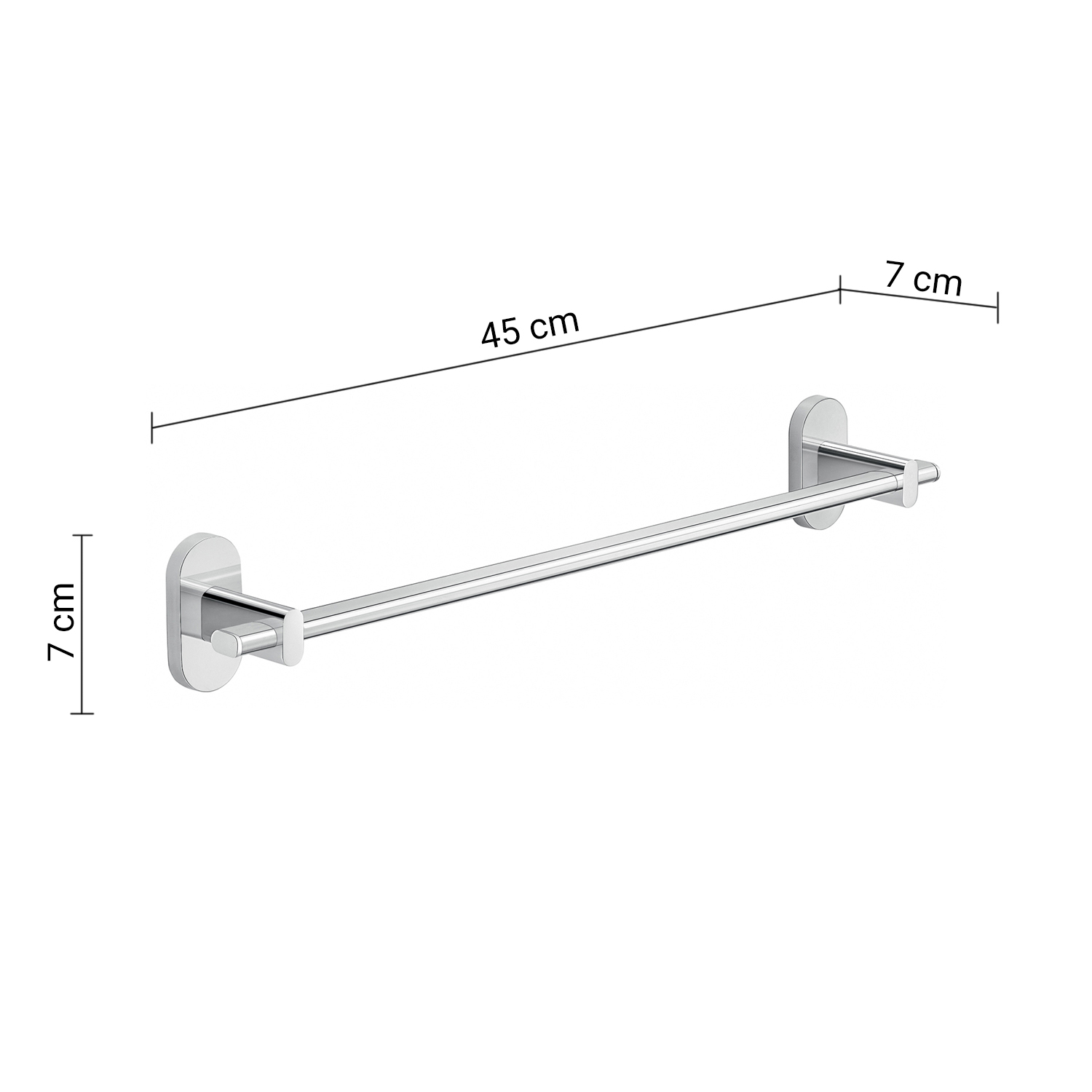gedy-febo-porte-serviette-45-cm-chrome-mural image 2