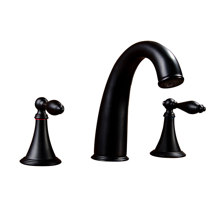 hudor-c-phise-robinet-lavabo-3-trous-noir-mat-cygne image 1