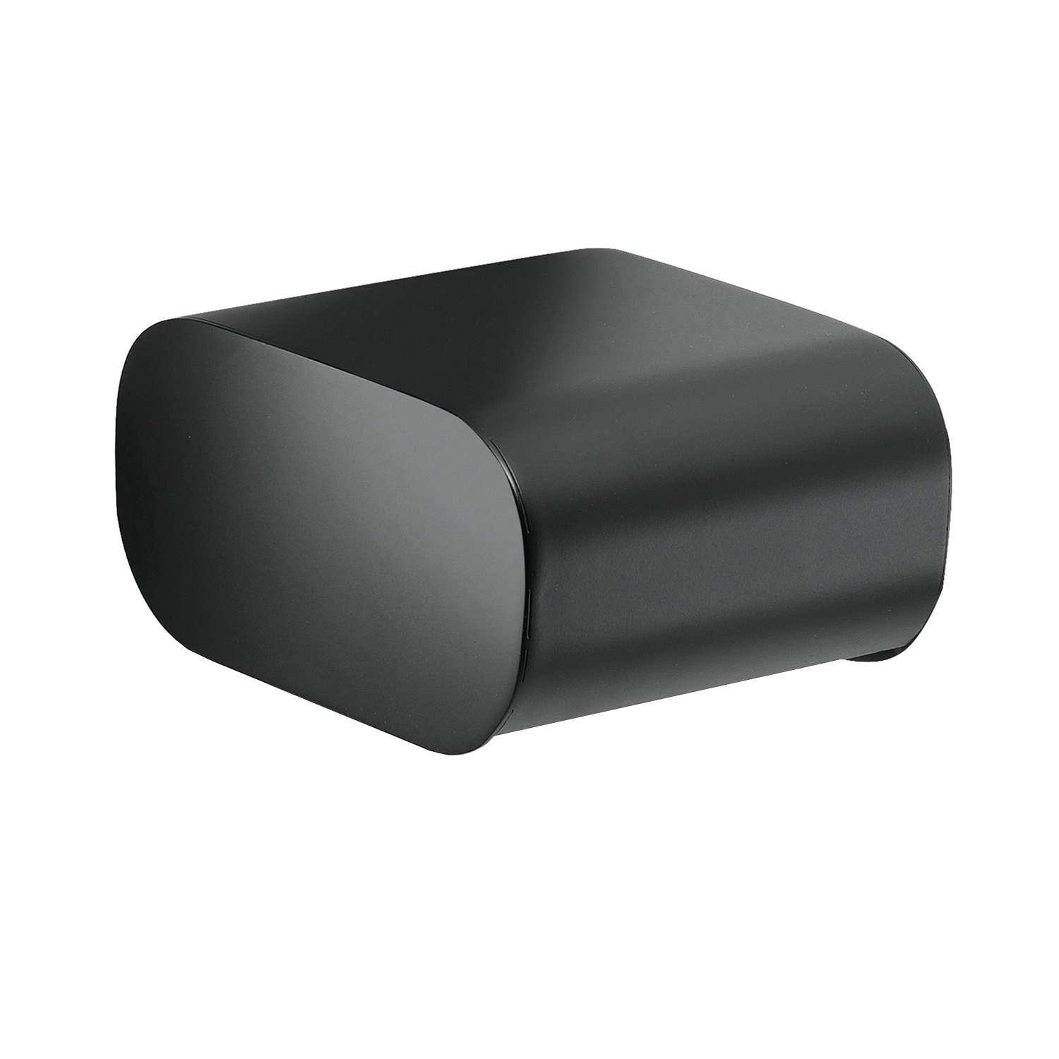 gedy-outline-porte-rouleau-avec-couvercle-noir-mat image 1