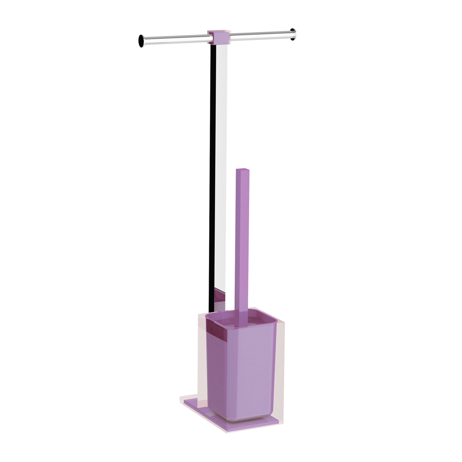 gedy-rainbow-ensemble-porte-papier-brosse-wc-lilas image 1