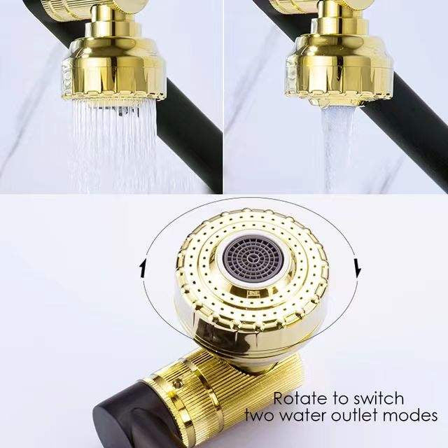 hudor-scamandre-090-robinet-lavabo-noir-et-or-t-te-modulable image 5