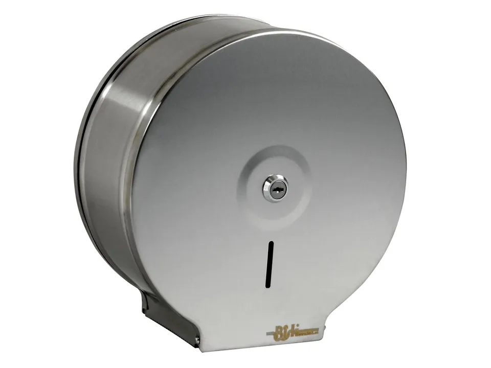 bisk-porte-rouleau-wc-mural-chrome-sans-couvercle image 1