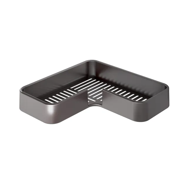 gedy-il-giglio-porte-objets-angle-tag-re-douche-gun-metal image 1
