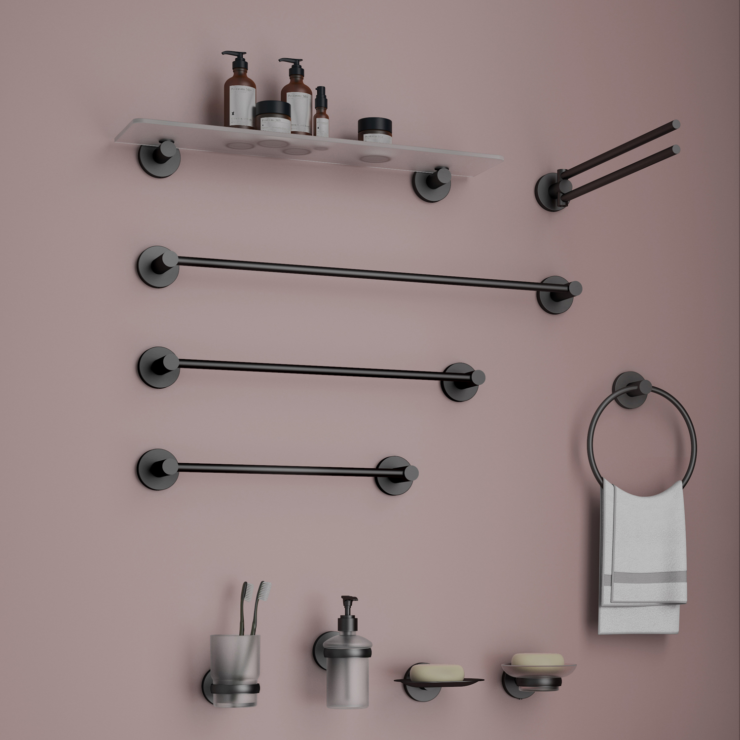gedy-felce-porte-rouleau-papier-toilette-noir-mat-2 image 3