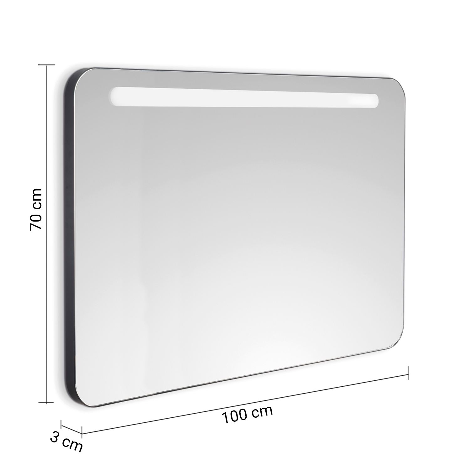 gedy-leonard-miroir-100x70-cadre-noir-mat image 2