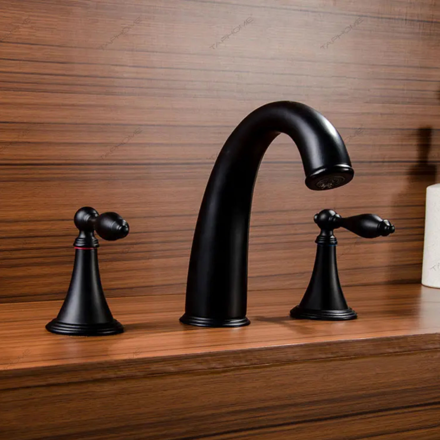 hudor-c-phise-robinet-lavabo-3-trous-noir-mat-cygne image 4
