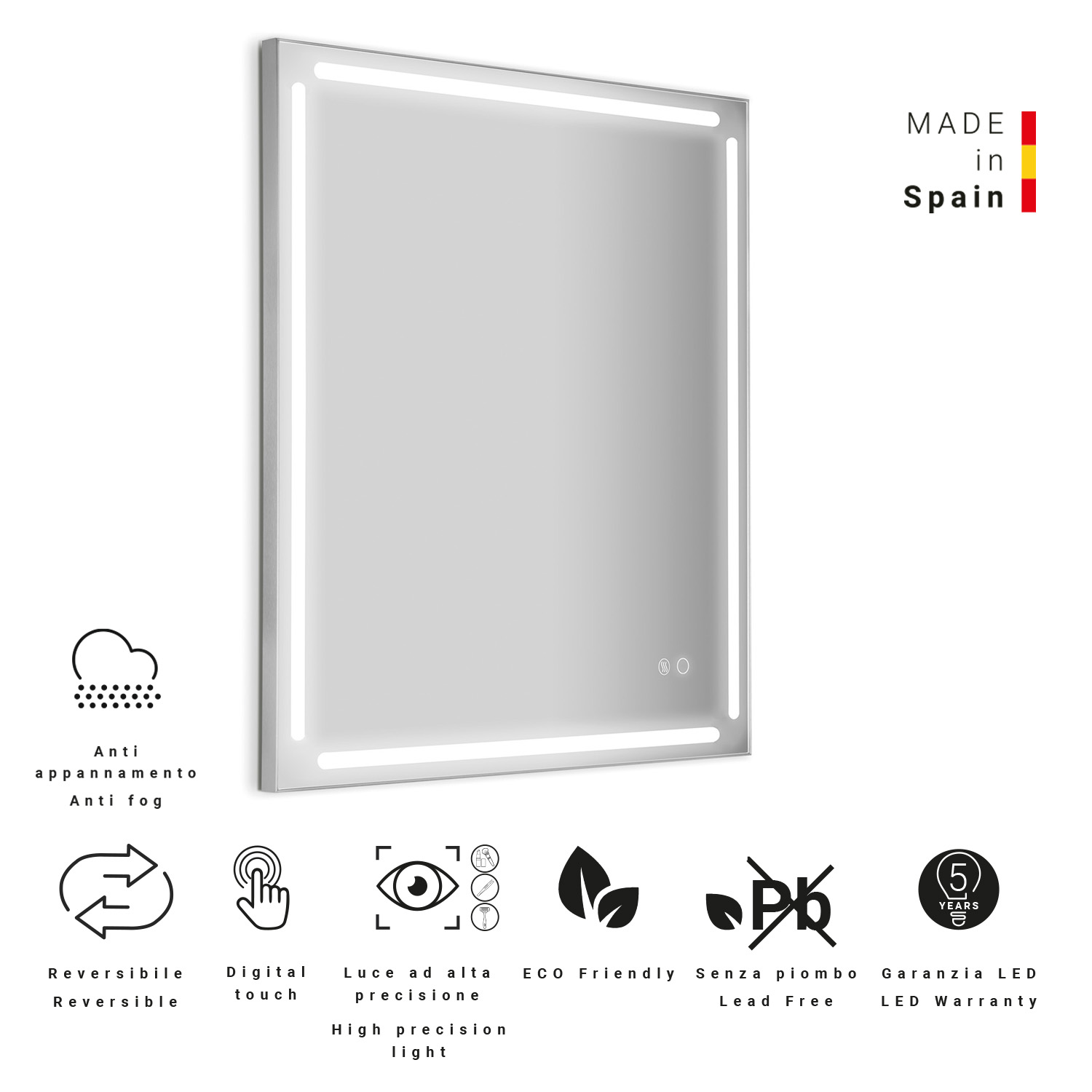 gedy-paul-miroir-60x80-cm-cadre-bross image 3