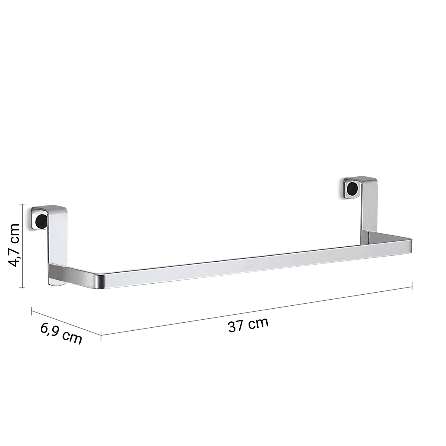 gedy-tosca-porte-serviettes-dessus-de-porte-chrome image 2