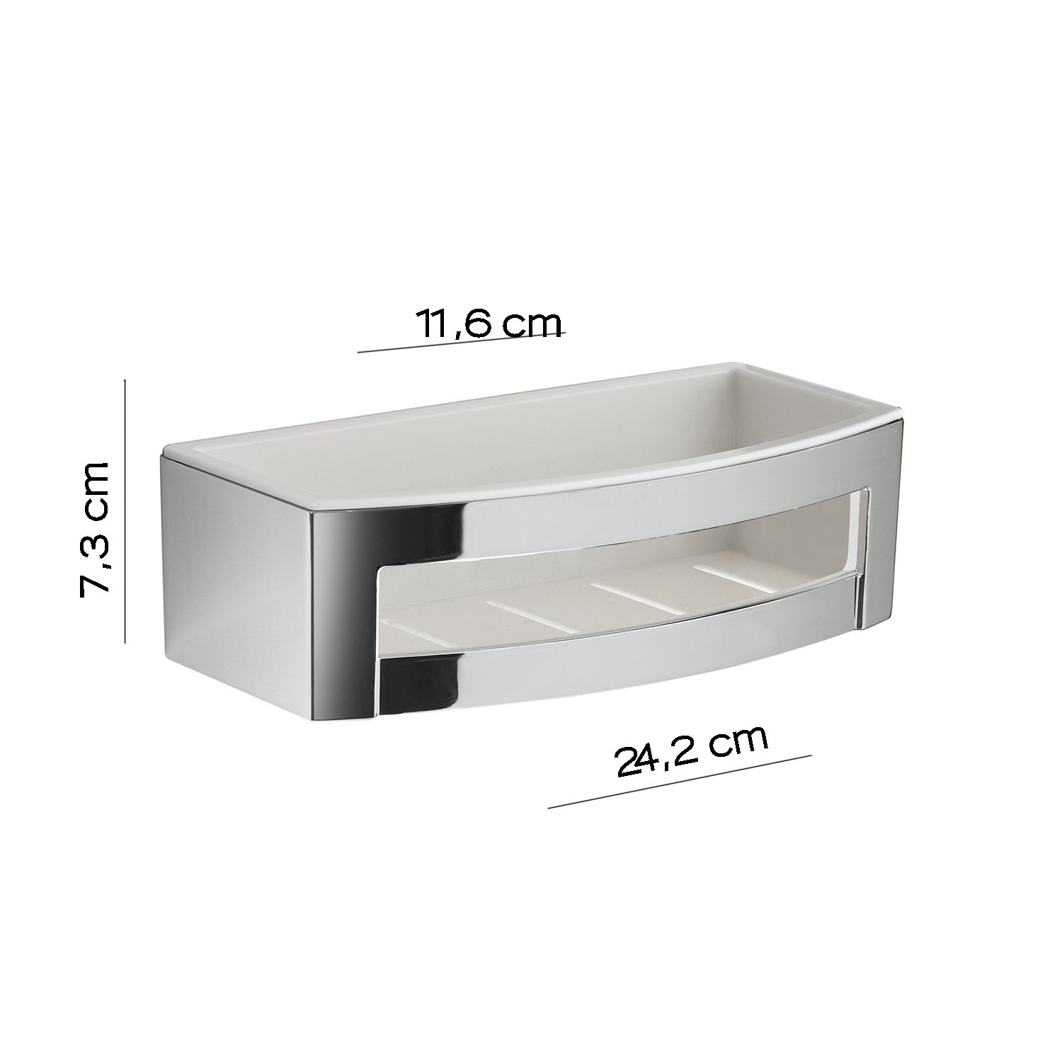 gedy-zante-porte-objets-douche-blanc-chrome image 3
