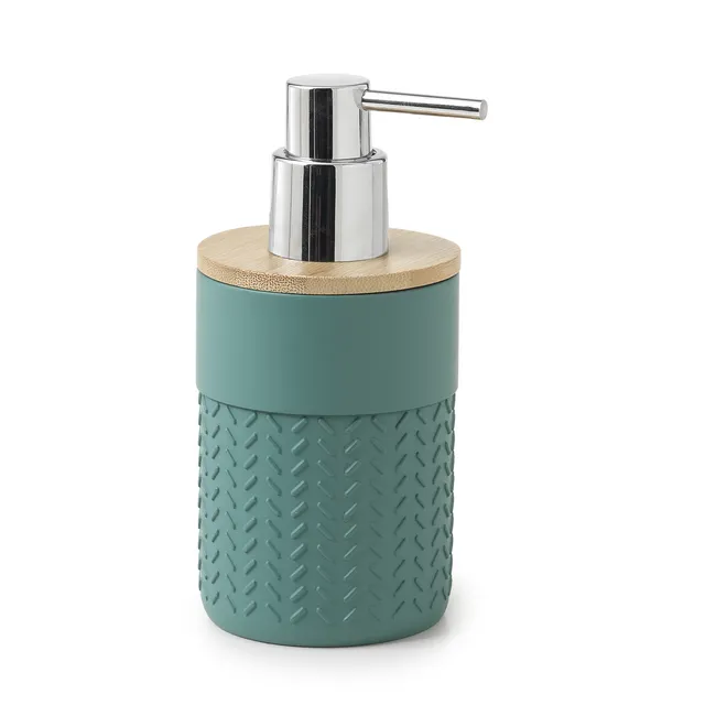 gedy-thea-distributeur-de-savon-bambou-naturel-vert image 1
