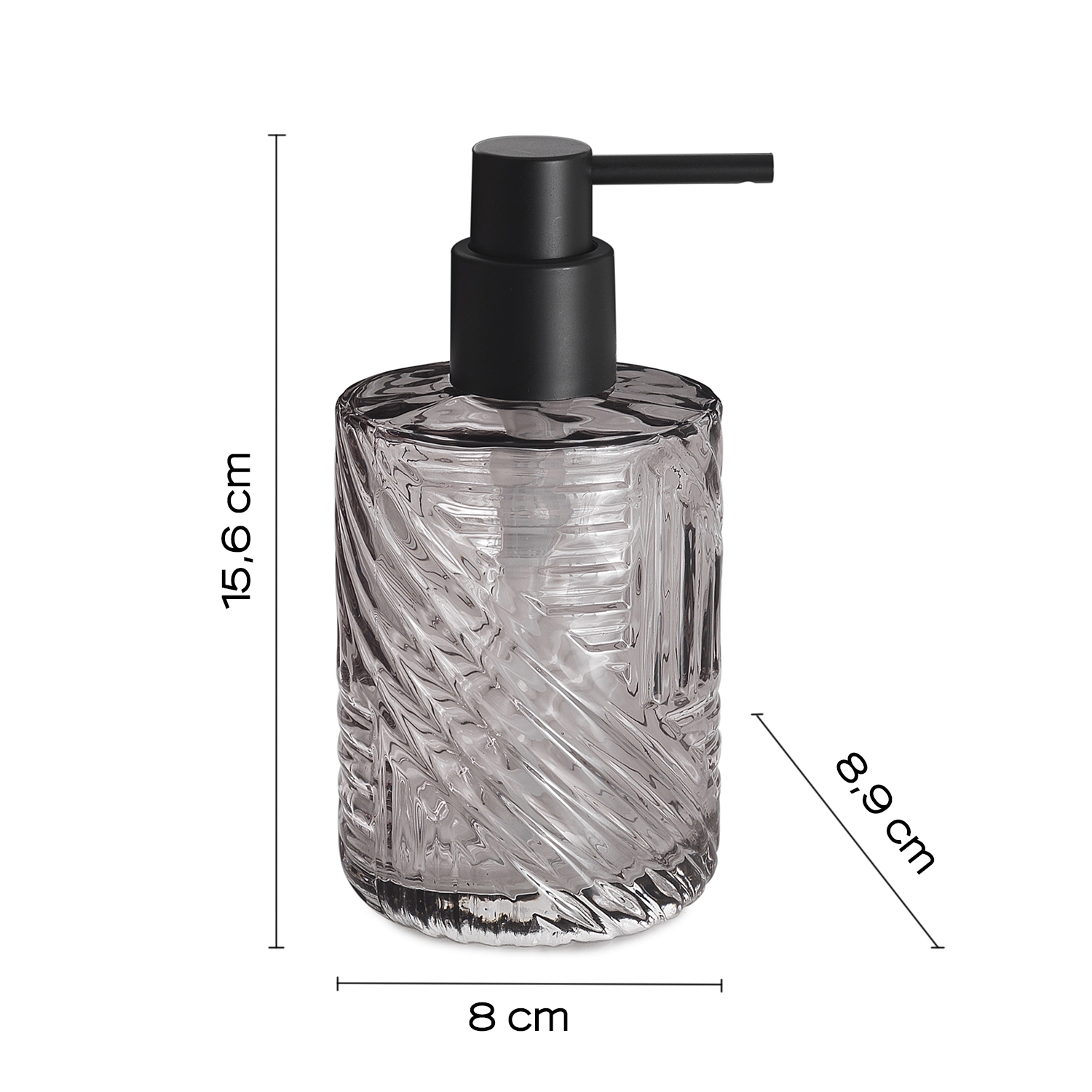 gedy-corinne-distributeur-de-savon-fum-transparent-poser image 2
