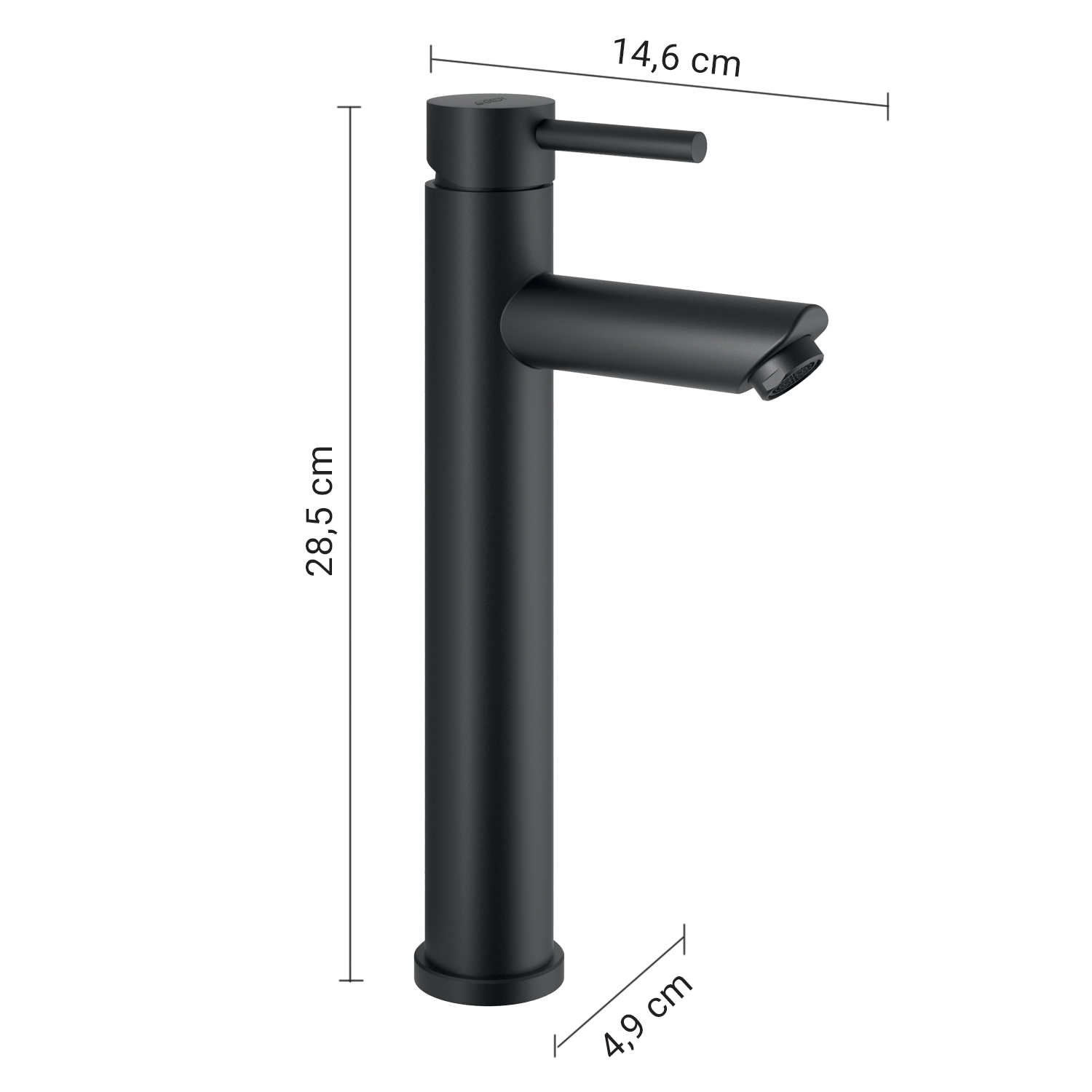 gedy-garda-mitigeur-lavabo-haut-noir-mat image 2