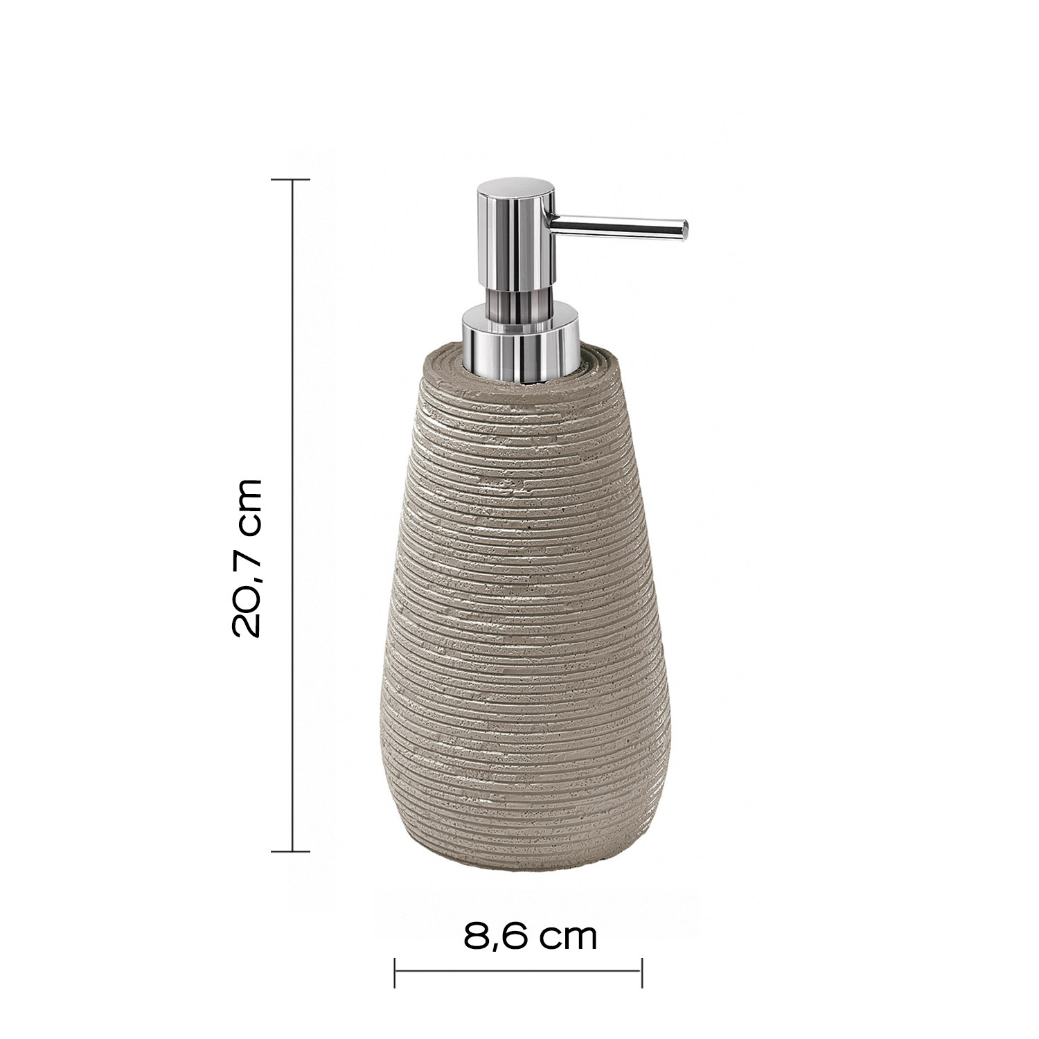 gedy-gemini-distributeur-de-savon-gris-tourterelle image 2
