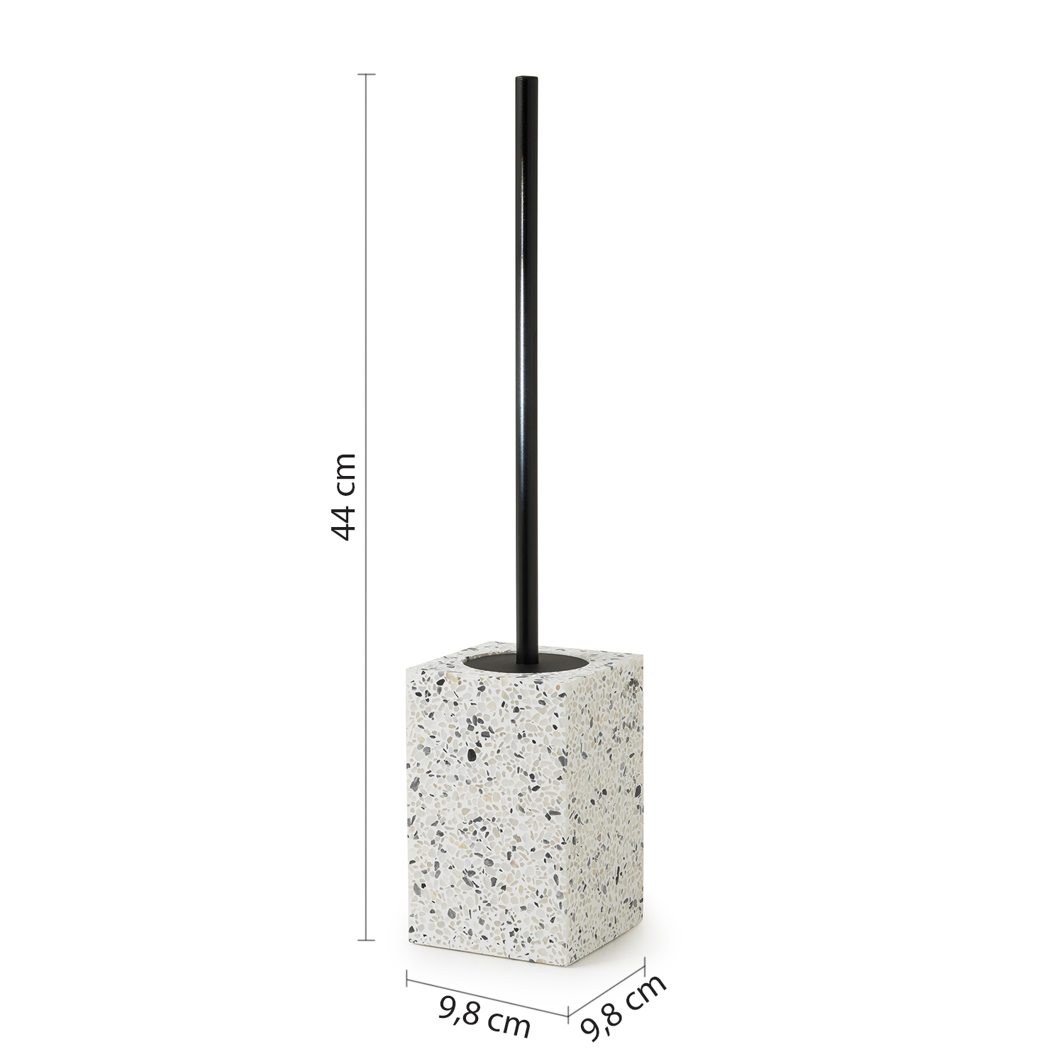 gedy-zoe-porte-brosse-wc-marbre-blanc-noir image 2