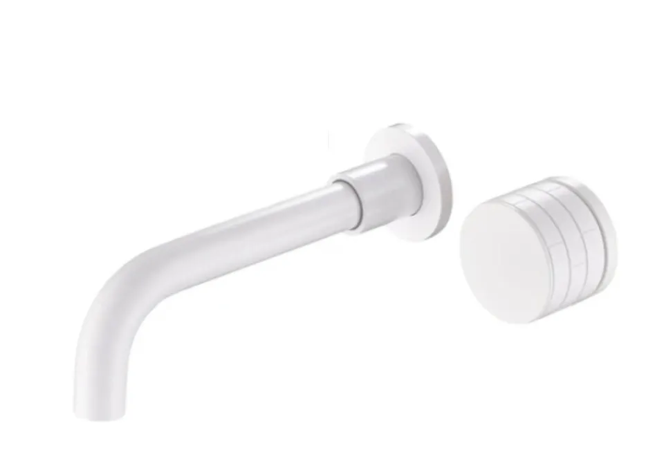hudor-argolide-robinet-lavabo-mural-blanc-mat-bec-200 image 1