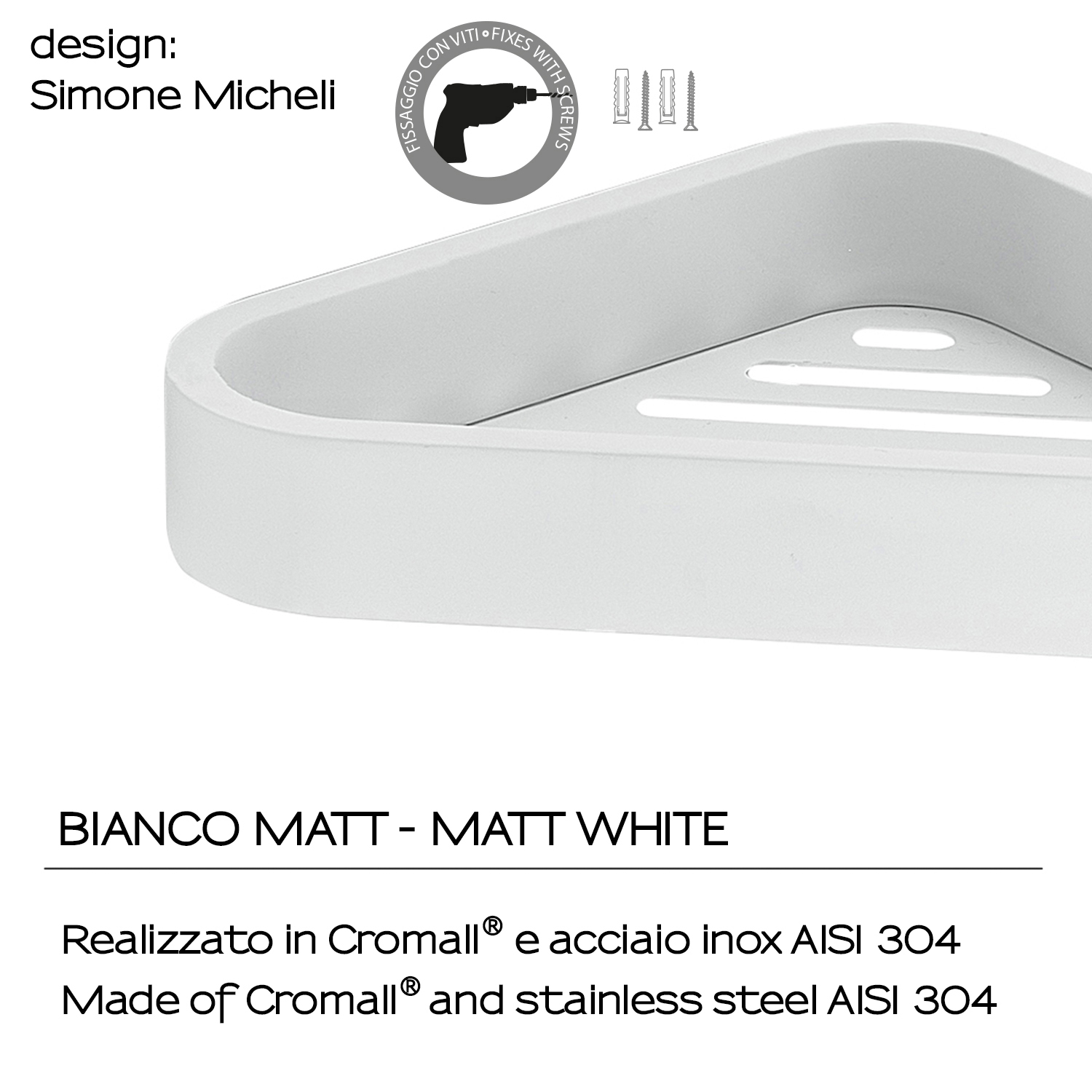 gedy-outline-panier-douche-angle-blanc-mat image 3