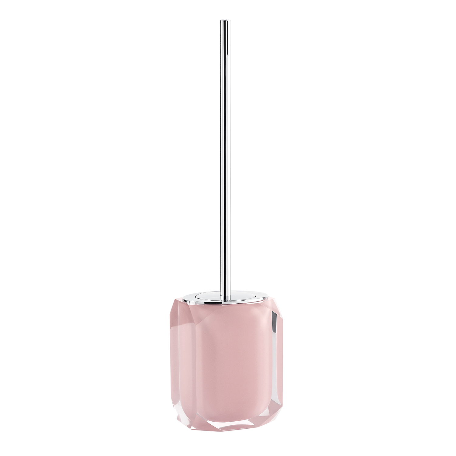 gedy-chanelle-porte-brosse-wc-rose-poser image 1