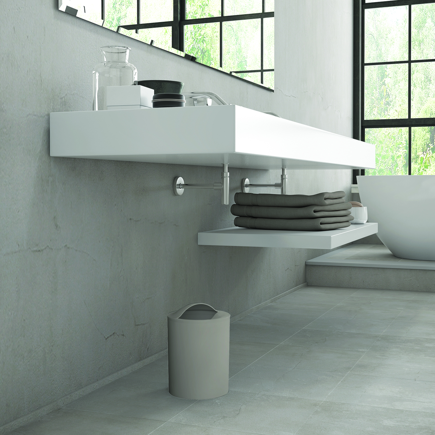 gedy-eye-poubelle-beige-salle-de-bain image 5